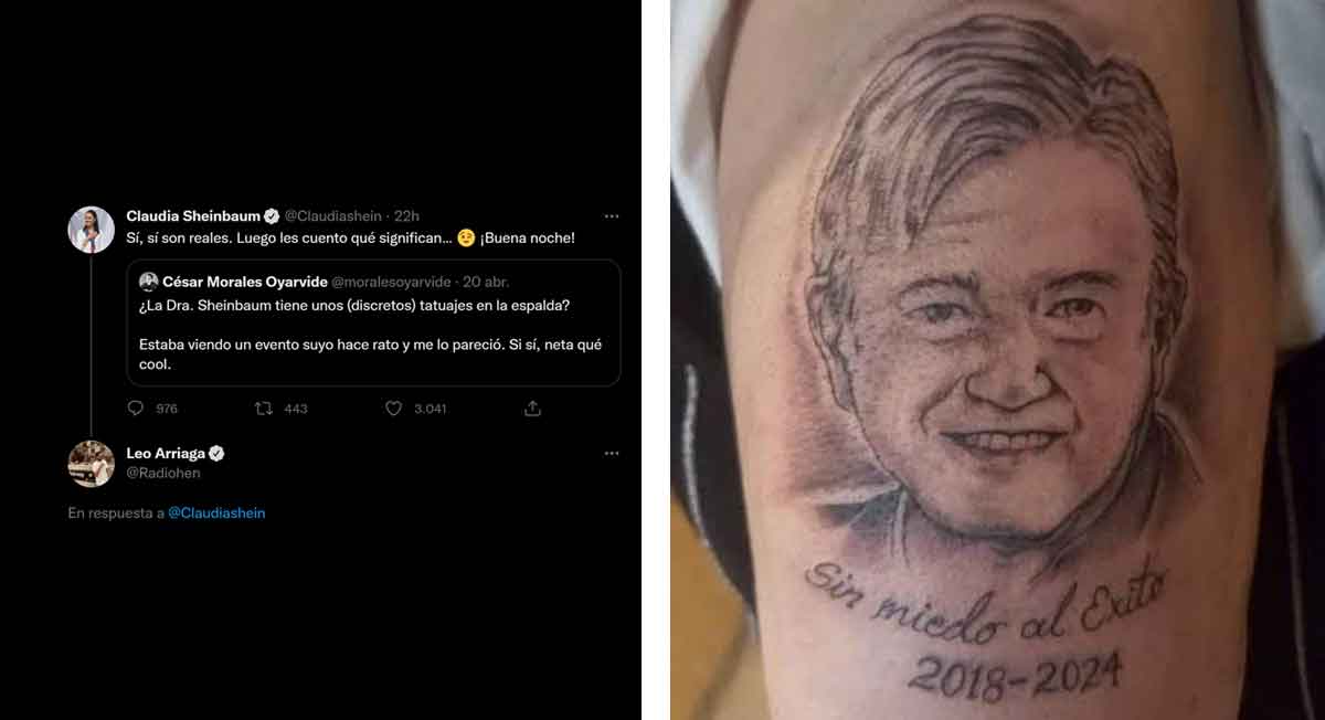 Tras confirmar tatuajes, presumen los supuestos tatuajes de Claudia Sheinbaum