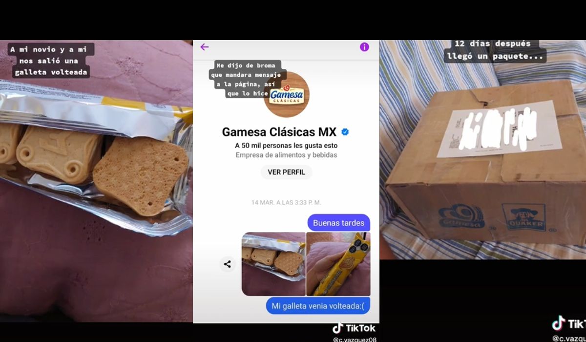 TikToker denuncia galleta volteada de Gamesa y se hace viral