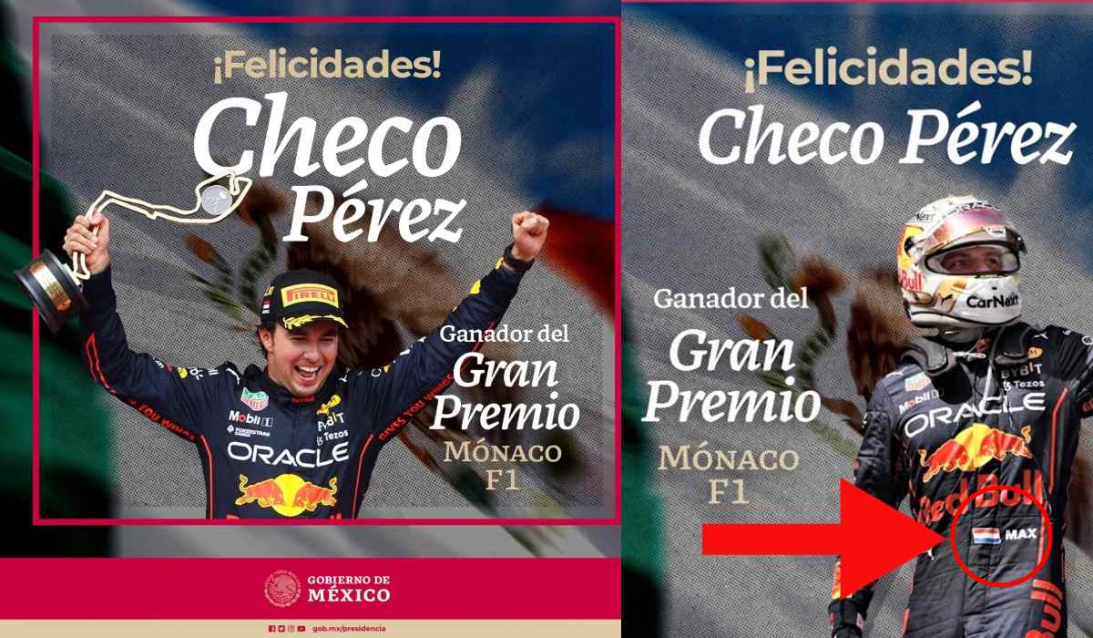 Gobierno de México felicitó a Checo Pérez, pero se equivocó de piloto