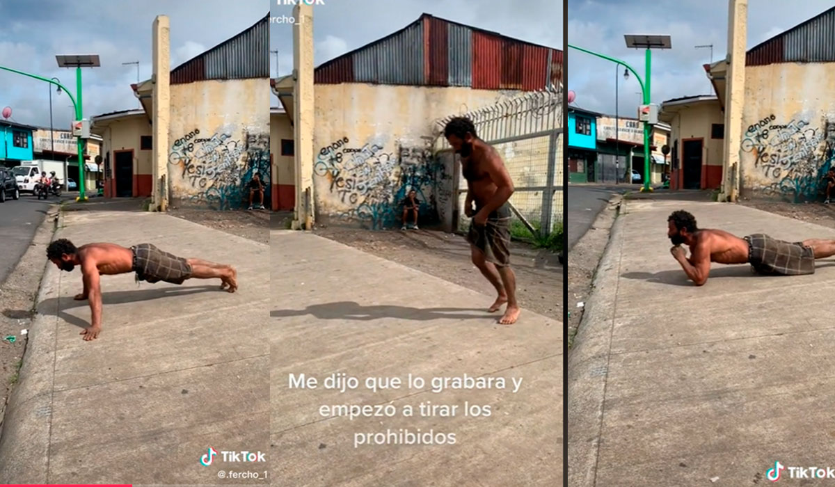 ¡Qué macizó!, Indigente muestra su fí­sico de Dios griego y se hace viral