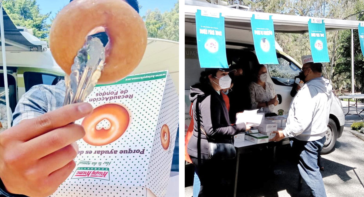¡Rompe la dieta! ...pero con causa, compra donas Krispy Kreme y beca a un potro hermano de la UAEMex