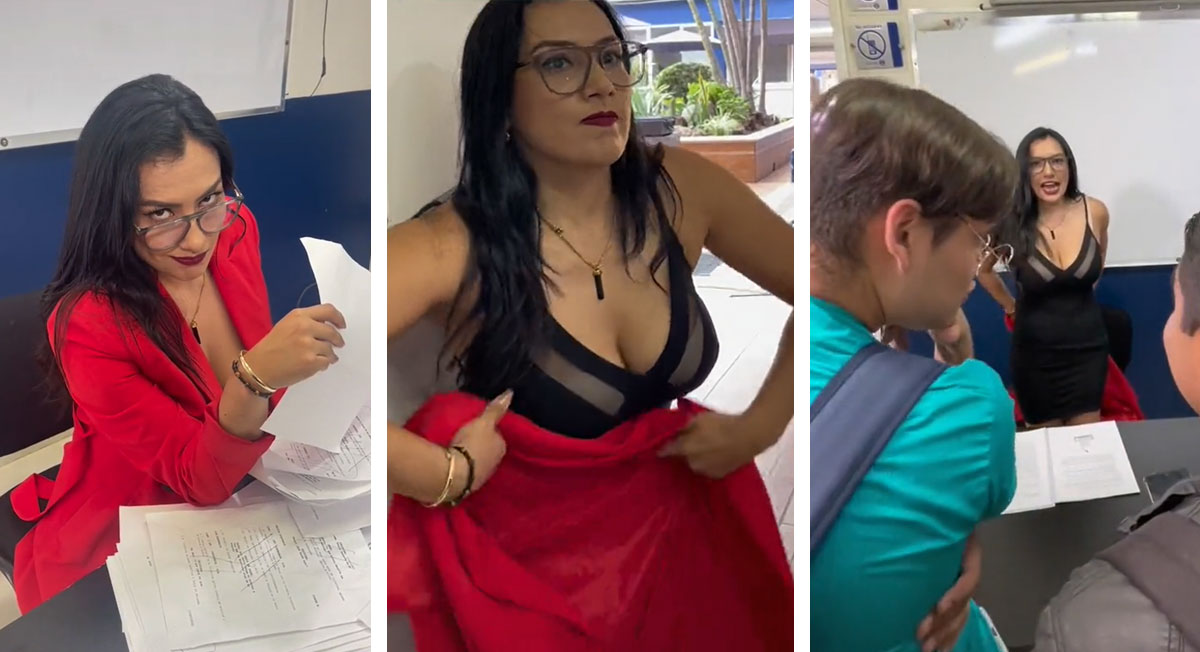 Alumnos aseguran que con esta maestra no faltarí­an a clase en video viral TikTok