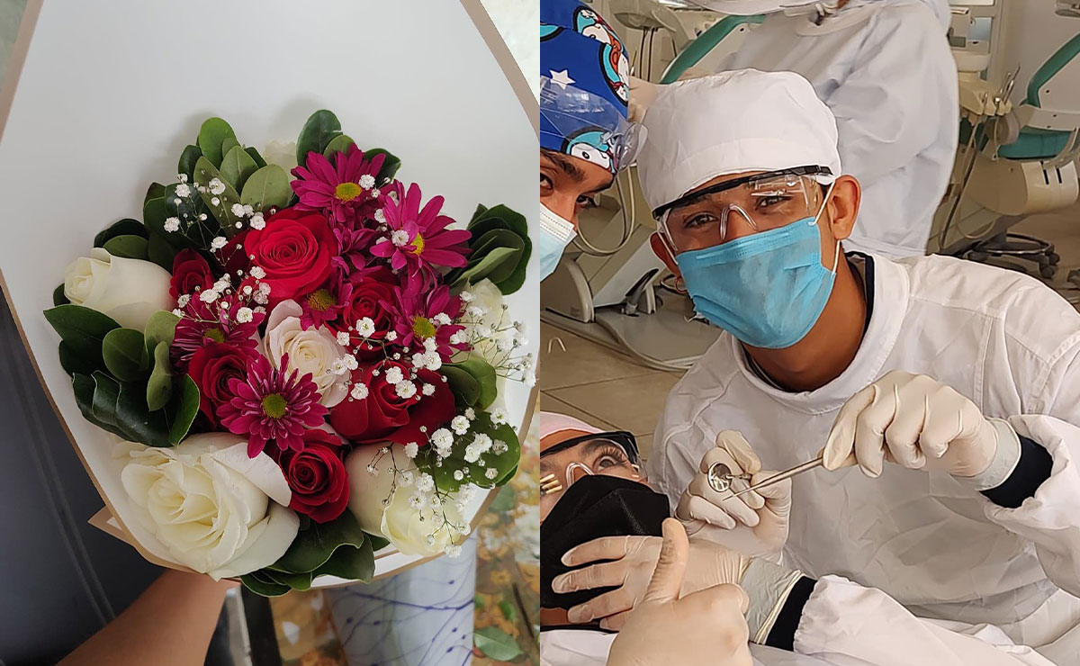 Joven vende ramos de flores para pagar sus estudios de Odontologí­a en UAEMexe