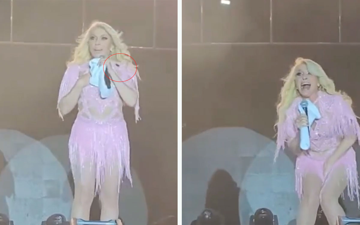 ¡Nooooo! A Yuri se le subió una cucaracha en pleno concierto y así­ reaccionó