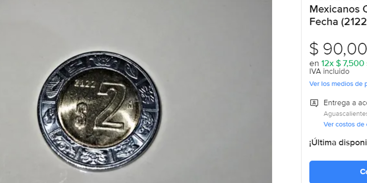 2 pesos que valen 90 mil pesos en internet ¿Cuál es la razón?