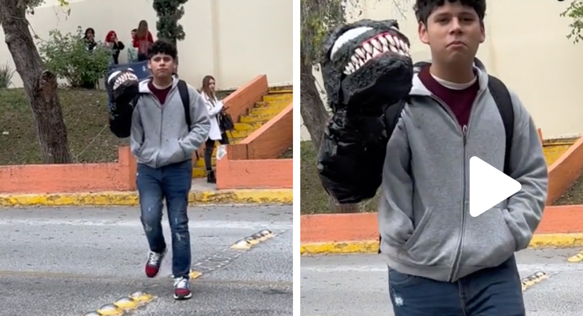 ¡Chale! Joven se disfraza para ir a su escuela y no había clasese