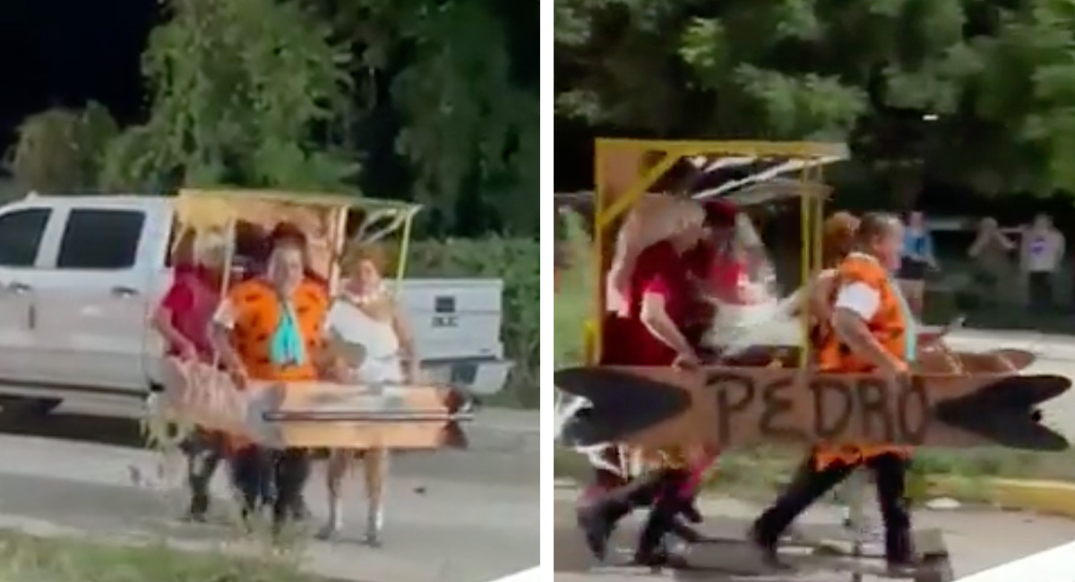 Familia se disfraza de los Picapiedra y se vuelve viral