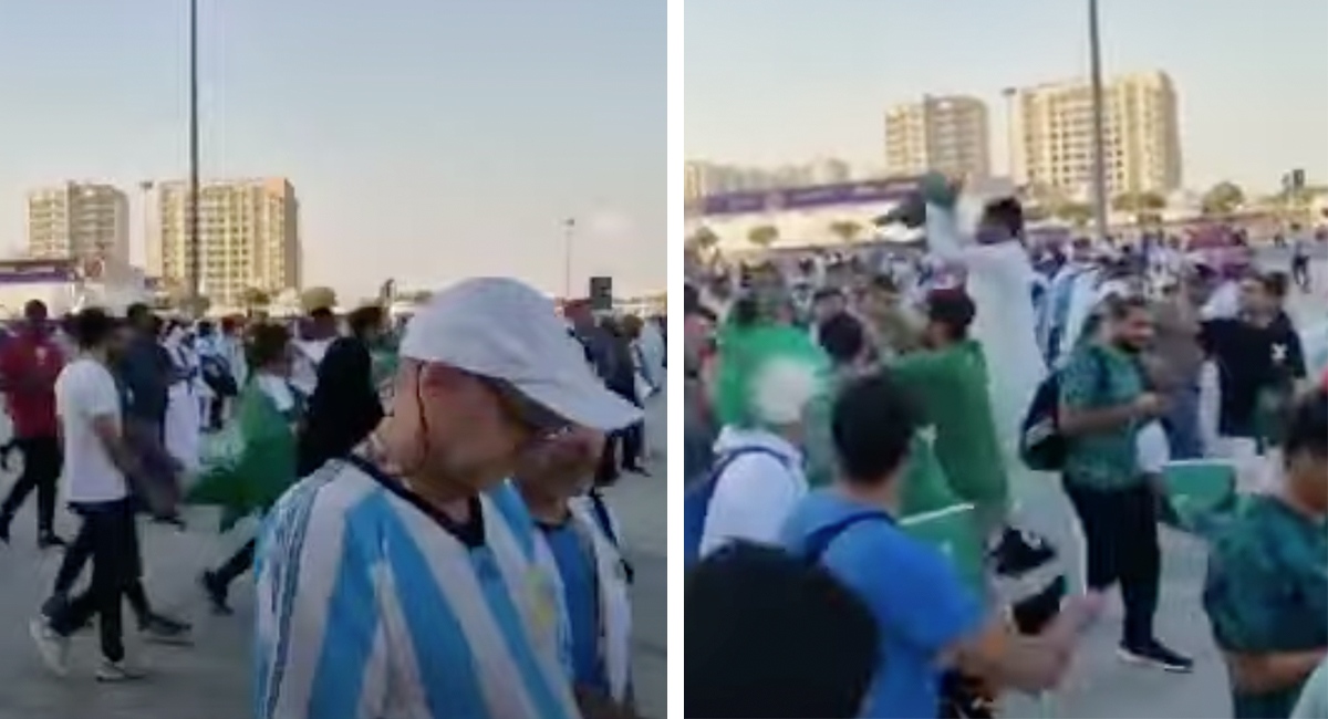 ¡Eso dolió! Afición de Arabia Saudita celebro victoria como CR7