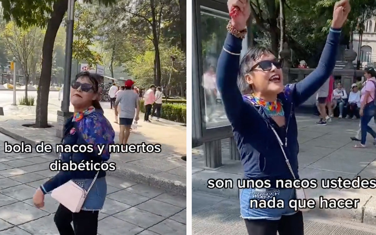 Mientras tanto en la marcha del INE… Diputada de morena llama nacos y corrientes a los manifestantese