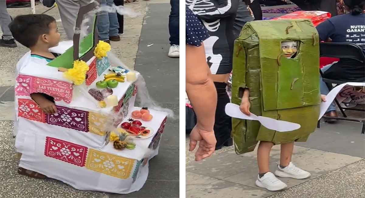 ¿Niña tamal oaxaqueño o niño ofrenda? Estos son los mejores disfraces virales del añoe