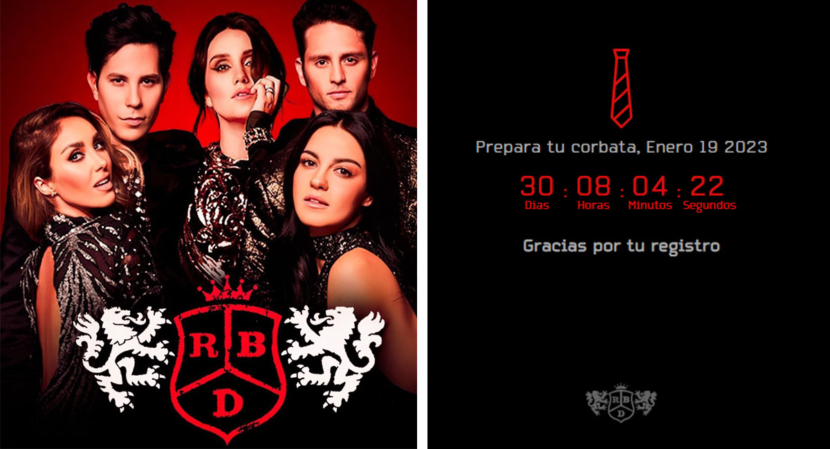 RBD gira 2023 - Se abre el pre-registro al Soy Rebelde World, enlace directo