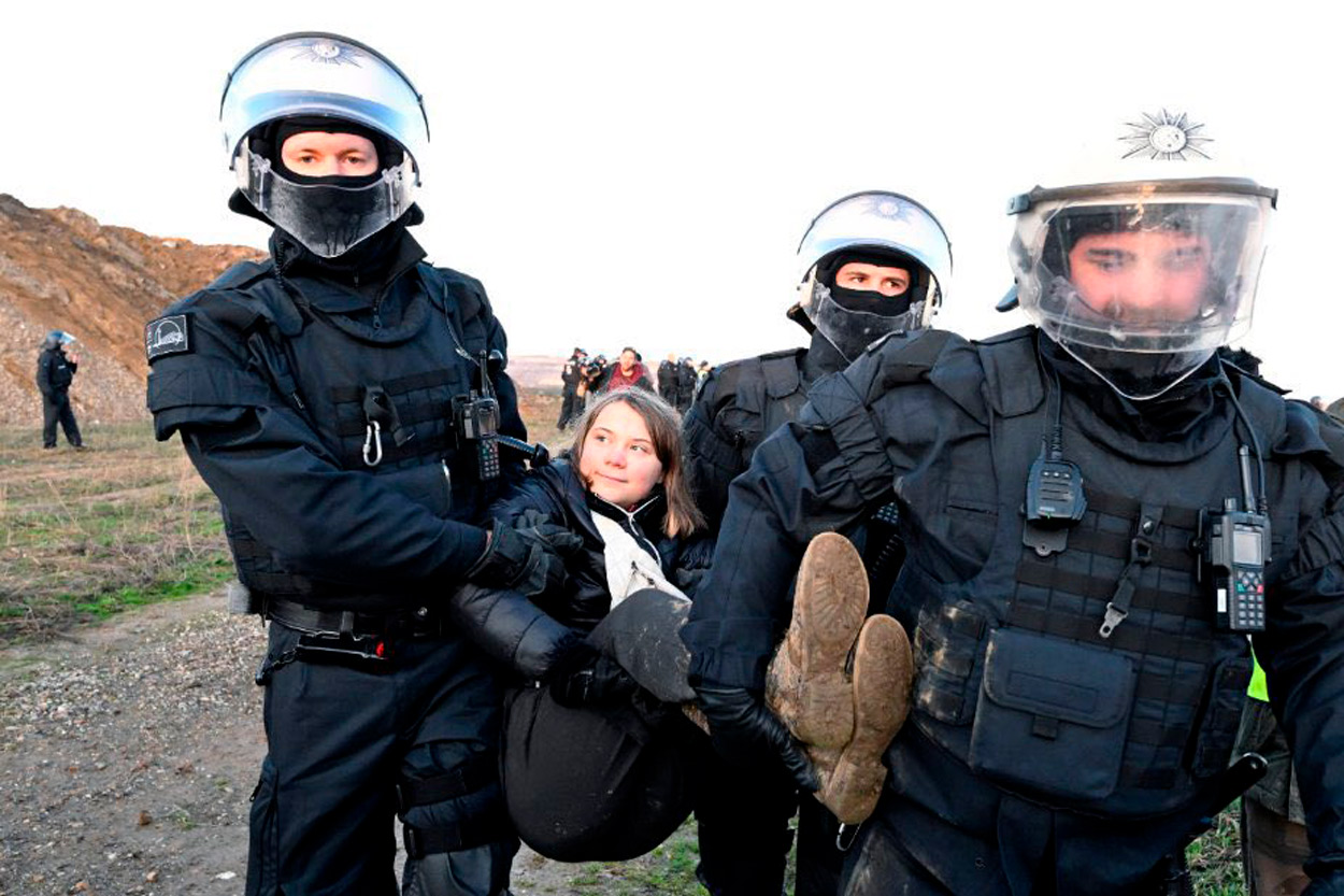 Greta Thunberg es detenida por protestar en Alemania