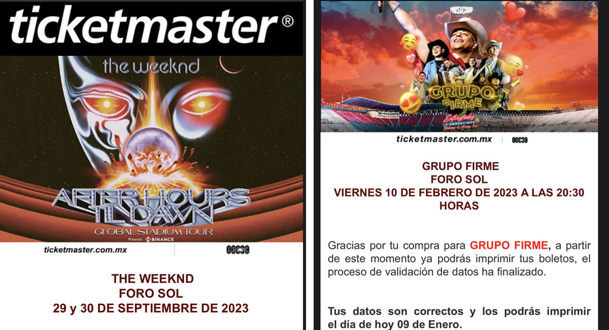 ¿Boletos de Grupo Firme gratis? Sin solicitarlos, Ticketmaster envió correos a usuarios