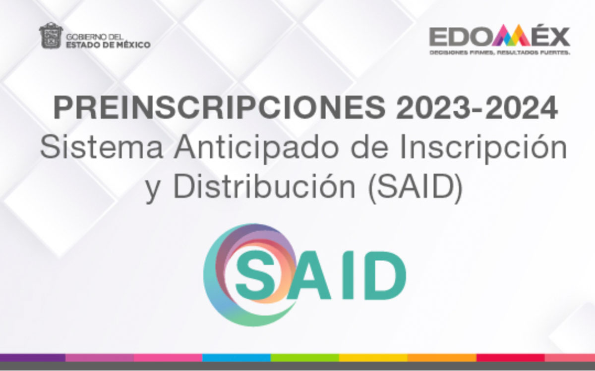 Fechas de las preinscripciones SAID 2023 para preescolar, primaria y secundariae