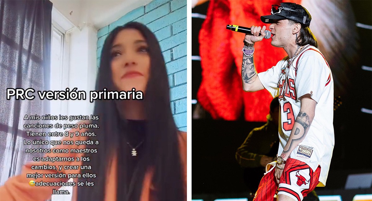 ¡VIRAL! Maestra modifica canción de Peso Pluma para dar clase en primaria