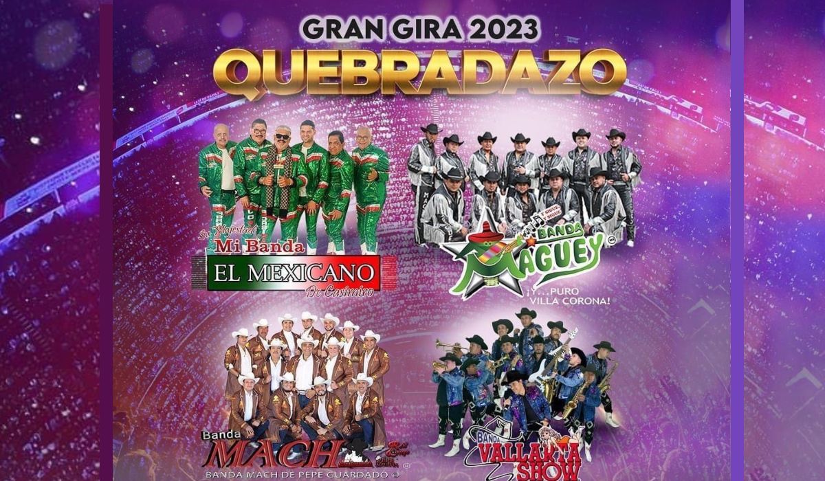 Banda Machos y Mi Banda el Mexicano juntos en la Gira Quebradazo 2023, ¿Cuándo y dónde?