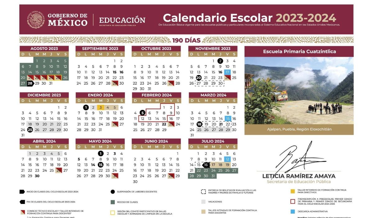 Descarga el calendario oficial del ciclo escolar 2023-2024 SEP para el EdoMéx