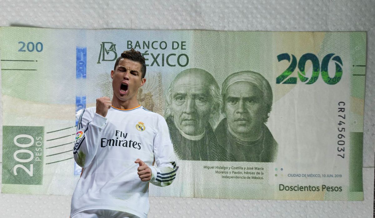 Venden billete de $200 pesos con serie de Cristiano Ronaldo ¿Cuánto piden por él?